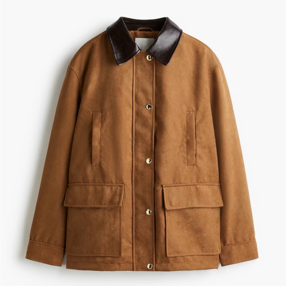 NWT H&M Vegan Suede Barn Jacket XXS